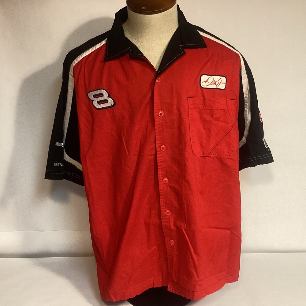 Dale Earnhardt Jr number 8 men’s Button down Shirt XL NASCAR Chase Athletics